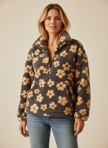 Daisy | Fleece Flower Sweater