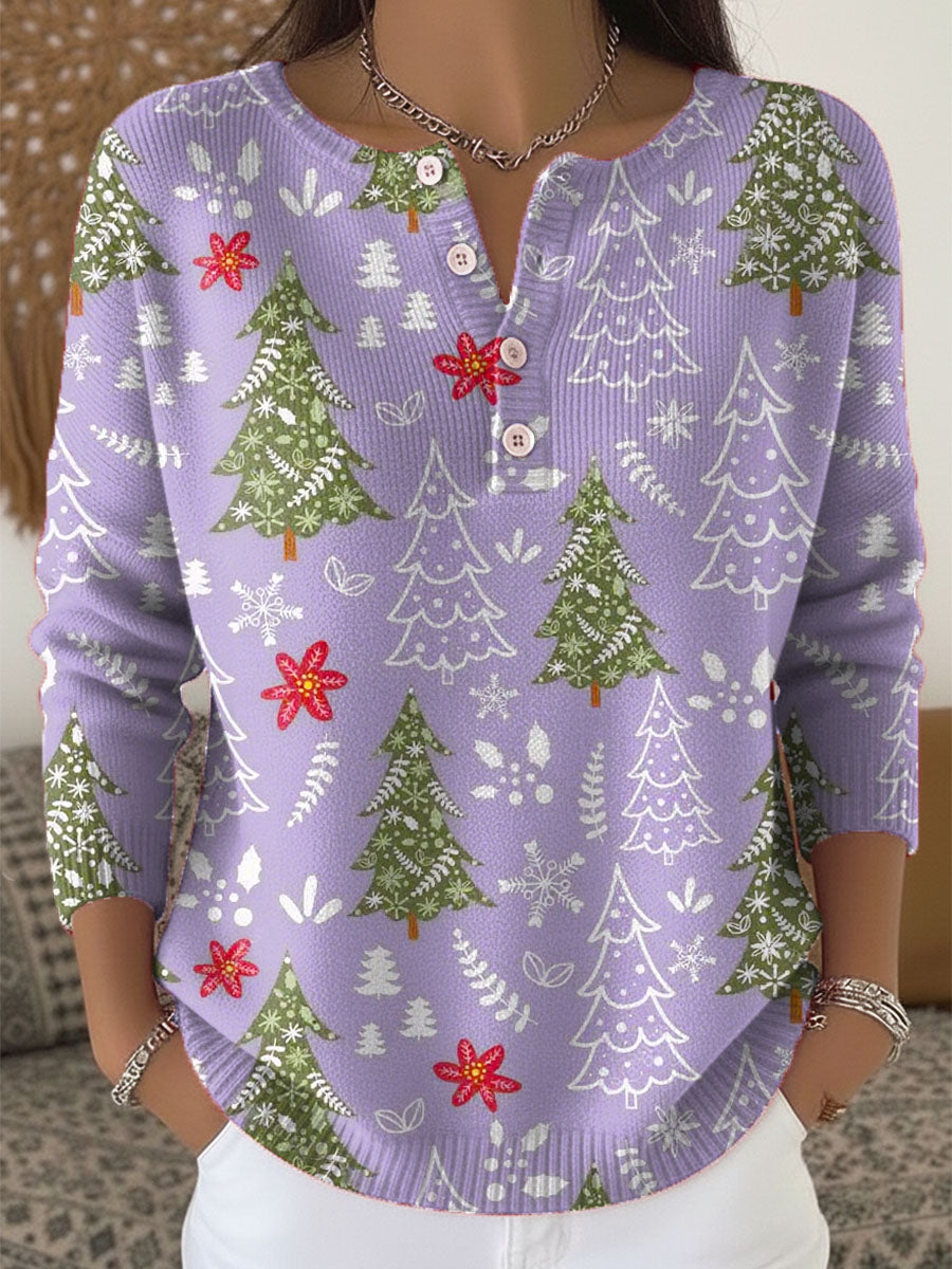Ava | Christmas Jumper with Buttons