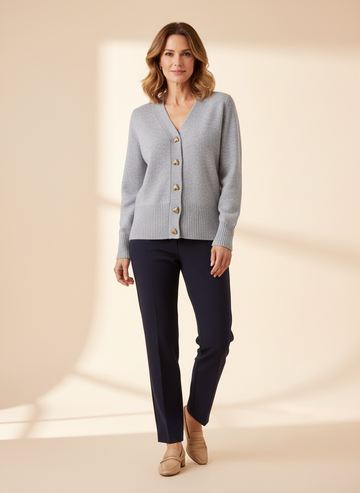 Adele | Soft Cardigan Heart-Shaped Buttons