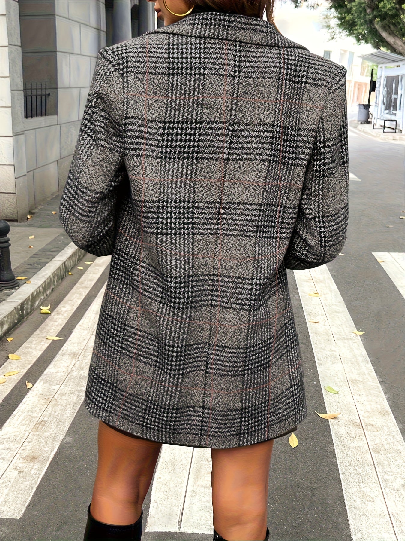 Katie | Classic Houndstooth Wool Coat