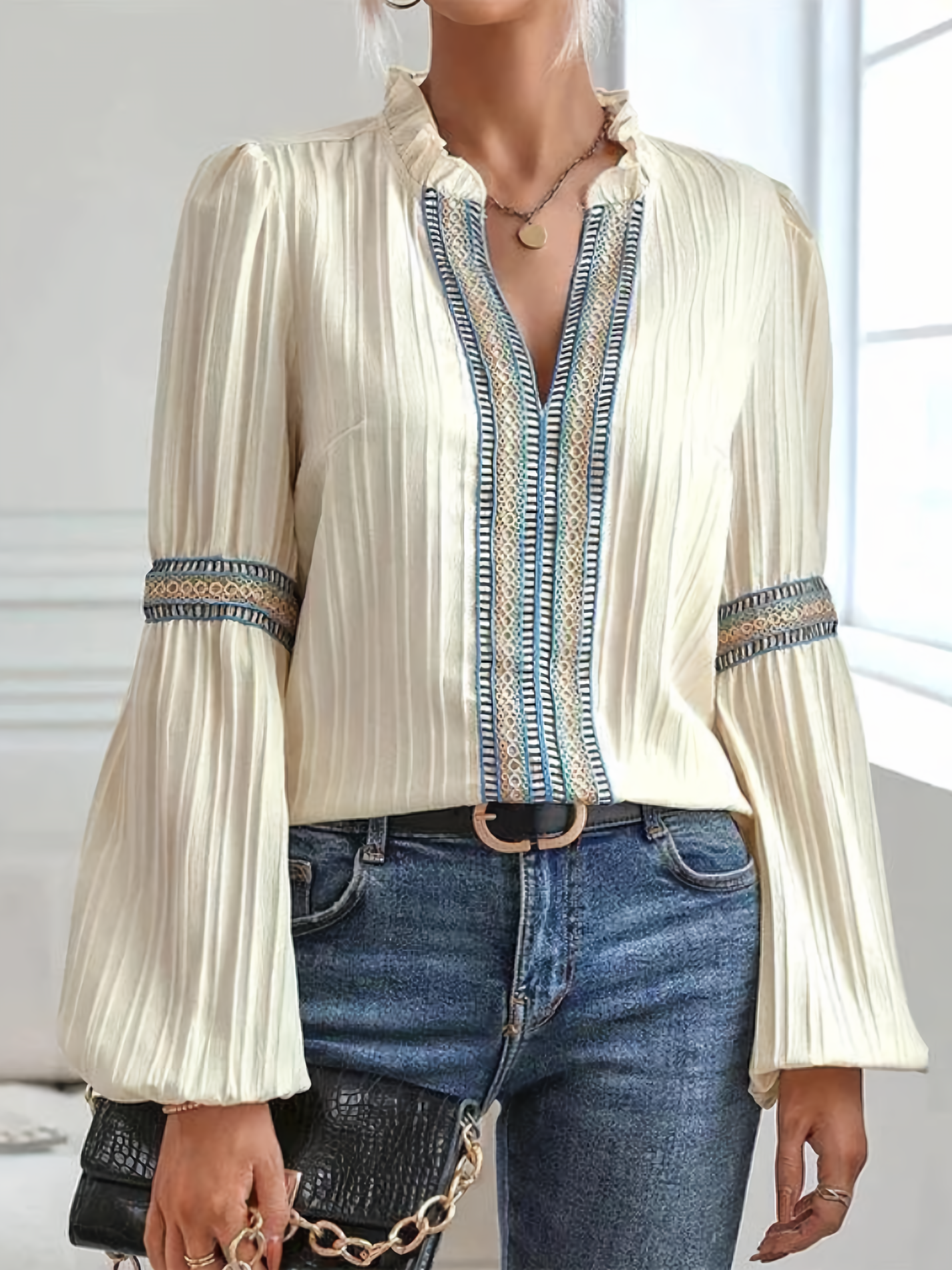 Oliana | Lacy Boho Chic Blouse