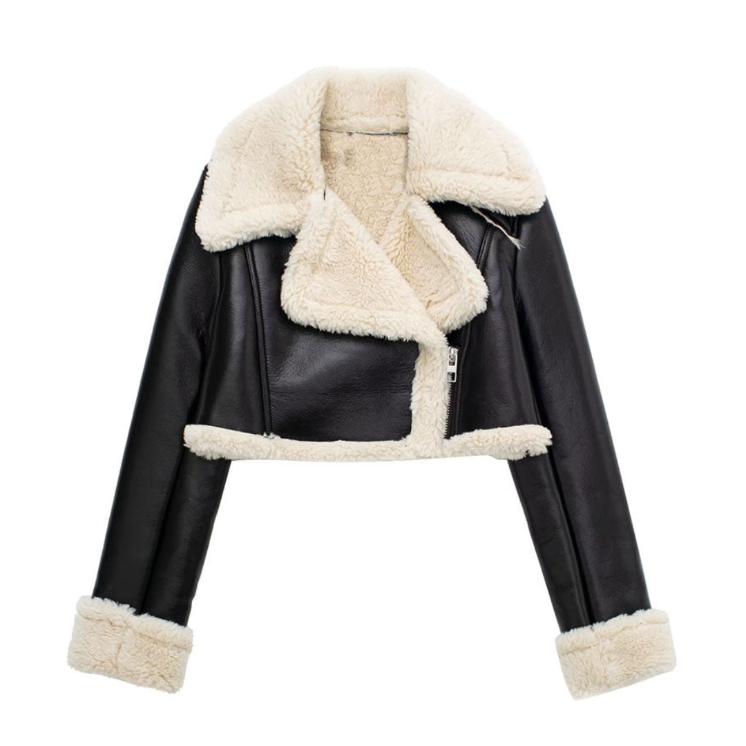 Genaya | Fur-Neck Cropped Jacket