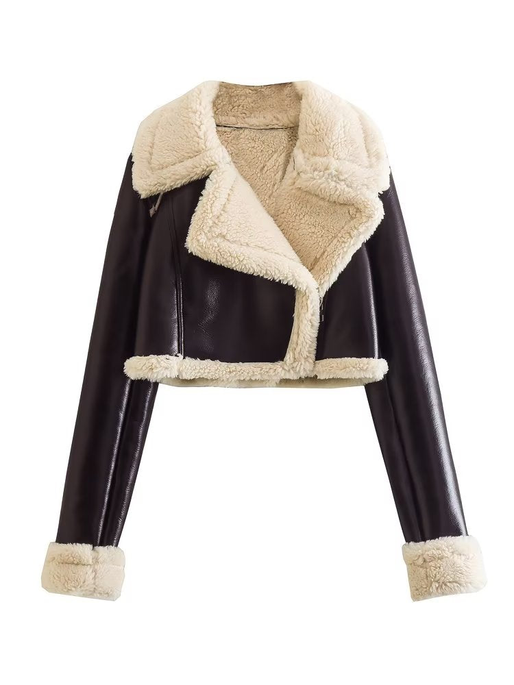 Genaya | Fur-Neck Cropped Jacket