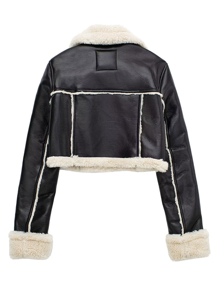 Genaya | Fur-Neck Cropped Jacket