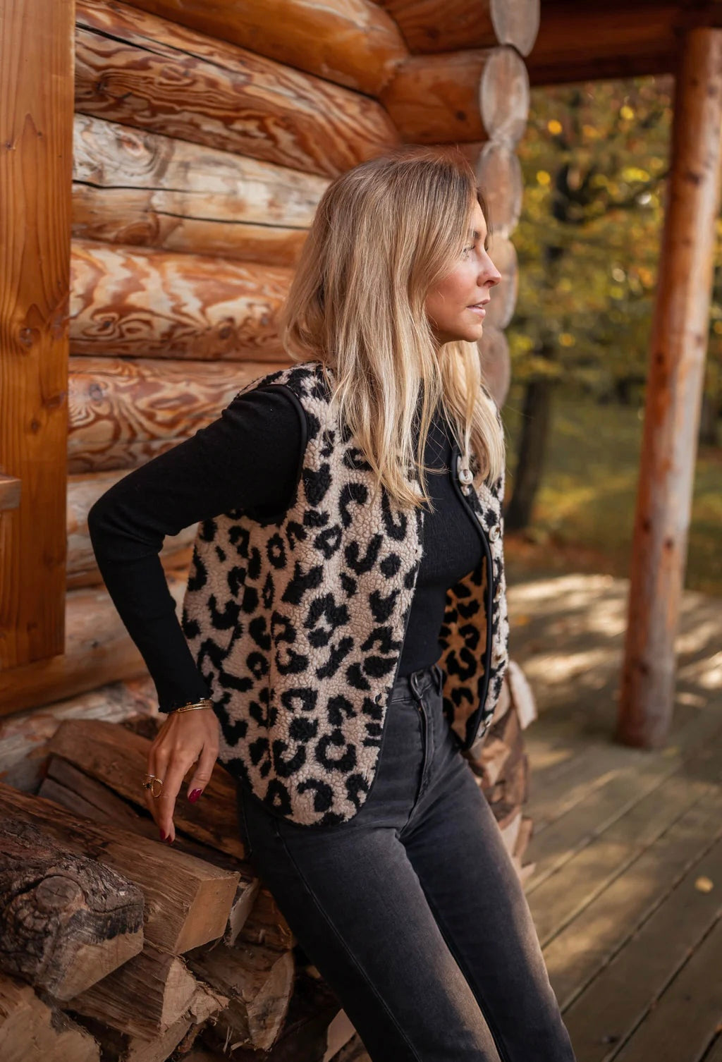Leana | Leopard Autumn Vest