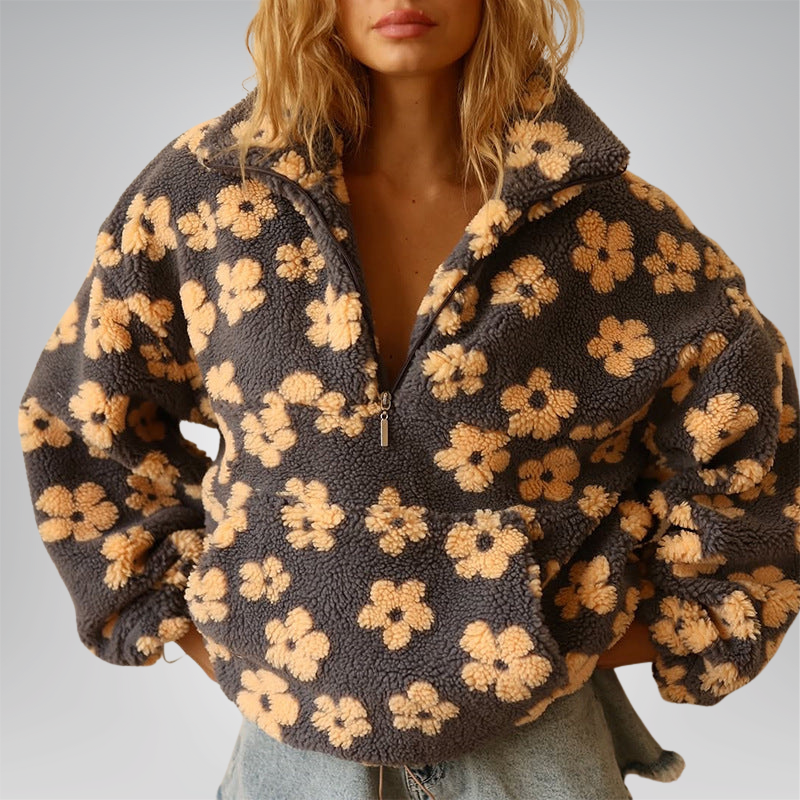 Daisy | Fleece Flower Sweater