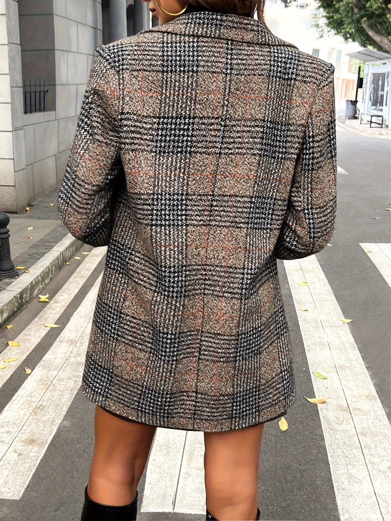 Katie | Classic Houndstooth Wool Coat