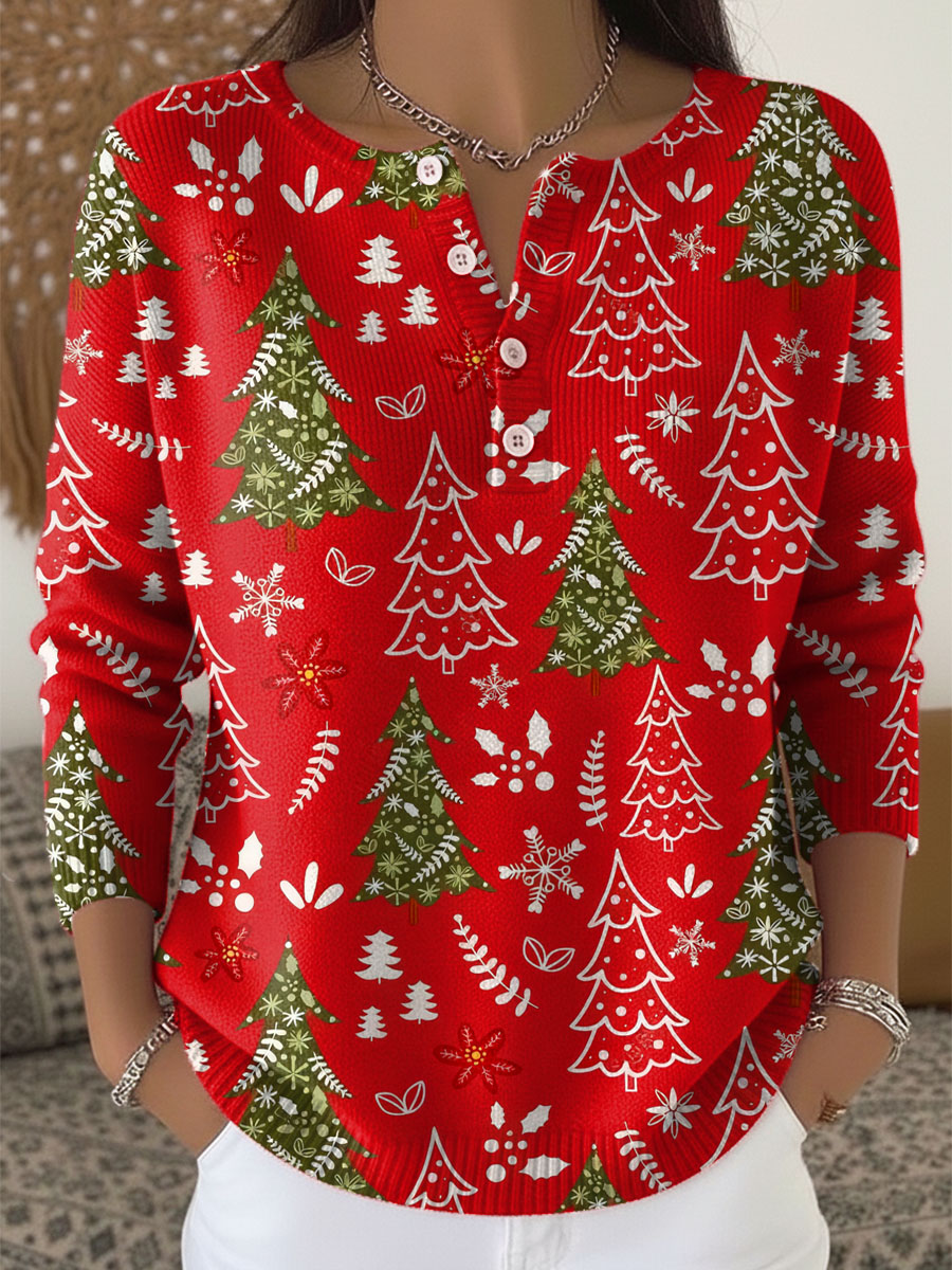 Ava | Christmas Jumper with Buttons