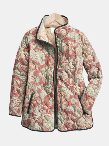 Naya | Vintage Floral Casual Quilted Jacket