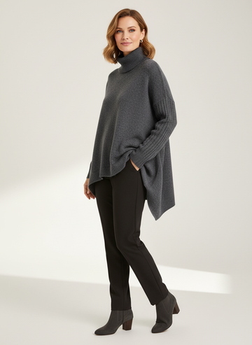 Joanne | Turtleneck Jumper With Tummy Coverage