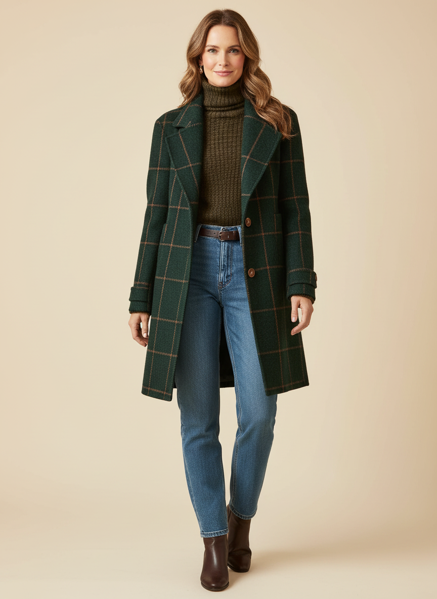 Lily | Cambridge Wool Check Coat