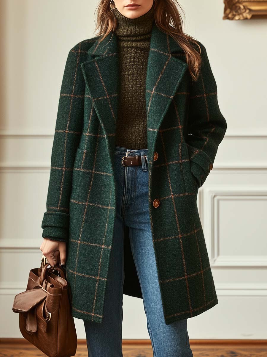 Lily | Cambridge Wool Check Coat