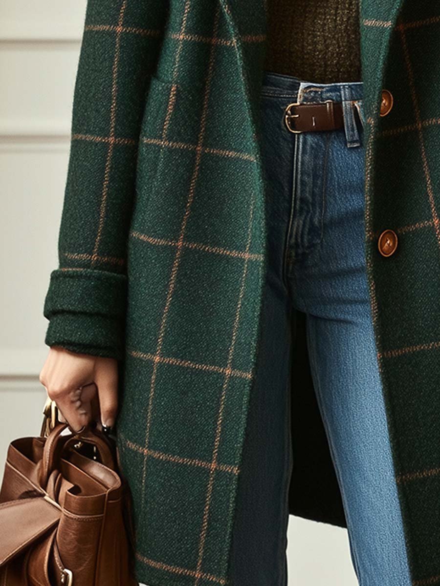 Lily | Cambridge Wool Check Coat